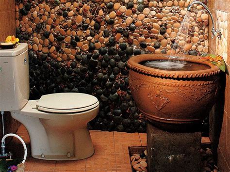 contoh desain kamar mandi lantai batu alam renovasi