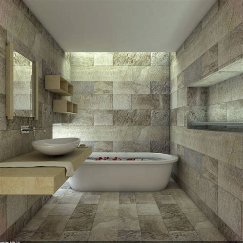 contoh desain kamar mandi batu alam renovasi rumahnet