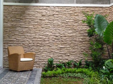 tips jitu desain dinding rumah batu alam terlihat menawan