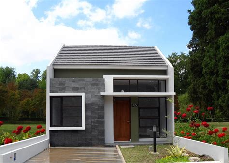 desain rumah minimalis batu alam cantik elegan
