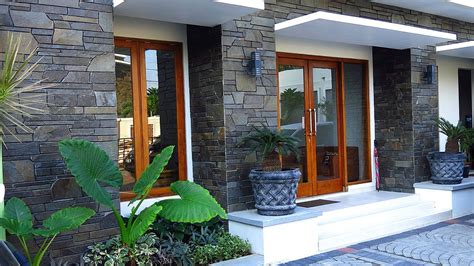 model teras rumah minimalis batu alam ndik home