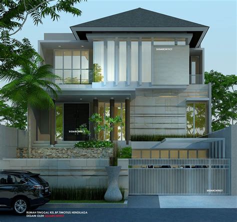 desain rumah lantai minimalis tropis nuansa mewah