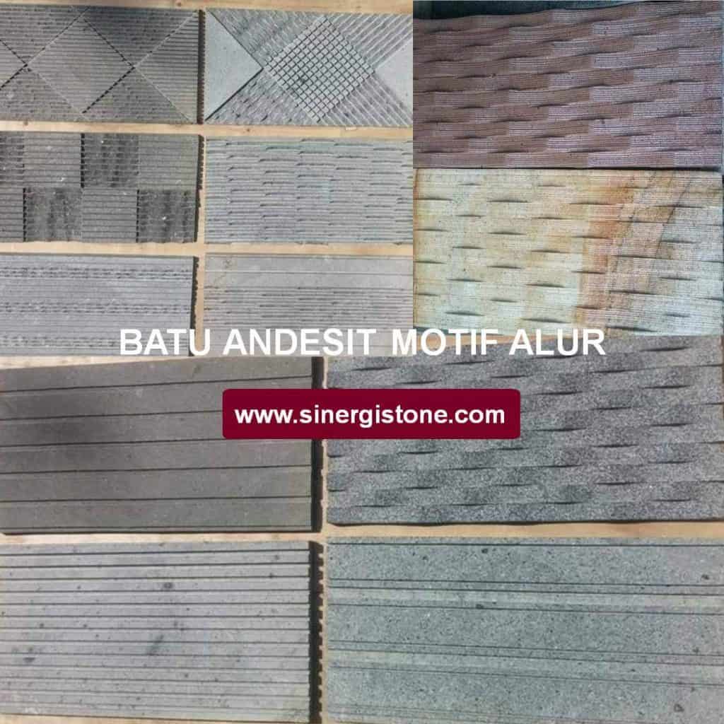 batu alam andesit motif alur